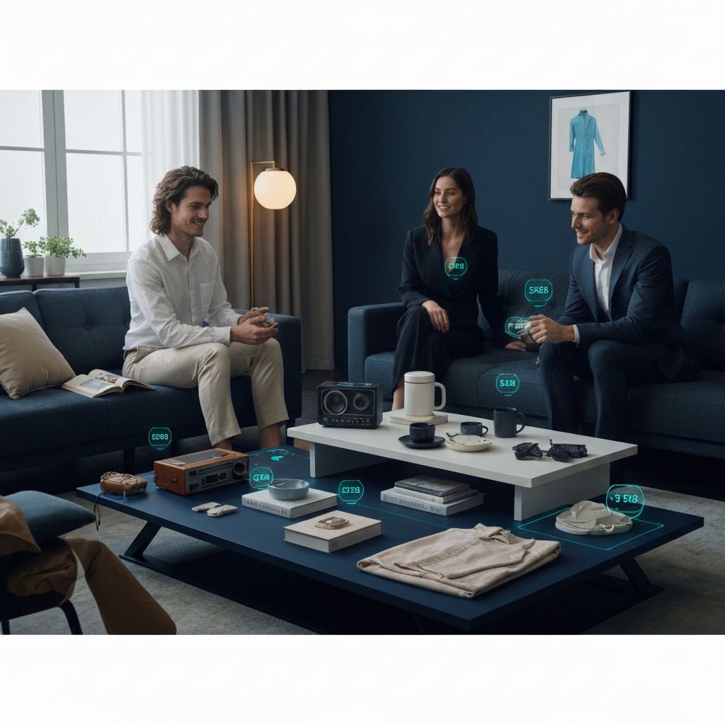 AI-powered resale concierge analyzing household items in a modern living space